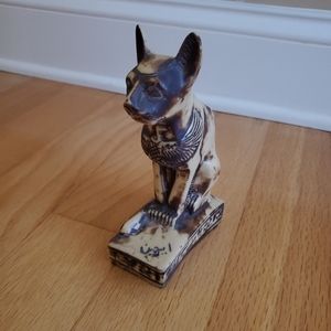 Bastet Egyptian Cat Goddess Bone Ivory Ancient Statue Figurine Handmade